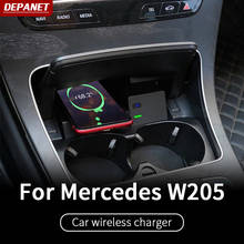 Car wireless charger For Mercedes w205 amg/ interior trim c63 mercedes c class w205 accessories Mercedes glc x253 /amg coupe 2024 - buy cheap