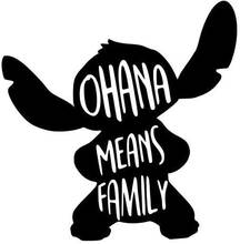 PG Ohana Means Family Vinyl Decal Sticker | Cars | Walls | Laptops | Black | 5" X 5" 2024 - buy cheap