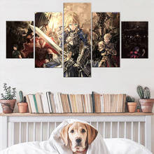 Canvas Printed Painting 5 Pieces Wall Art Anime Fate Stay Night Poster Home Decoration Pictures Living Room Modular Framework 2024 - buy cheap