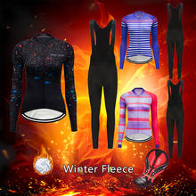 Women Winter Cycling Jersey Set 2022 Warm Thermal Fleece Bicycle Clothes MTB Suit Female Uniform Bike Clothing Kit Skinsuit Wear 2024 - buy cheap