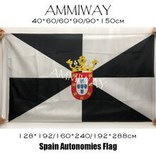 Ammiway, autônomas da espanha, bandeiras e faixas para ceuta, 100d de poliéster, costura única ou dupla, de metal 2024 - compre barato
