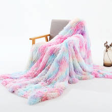 Fluffy Long Plush Throw Blanket Super Soft Double-sided Bedspread Blanket Shaggy Shawl Blanket for Adults Children 2024 - buy cheap