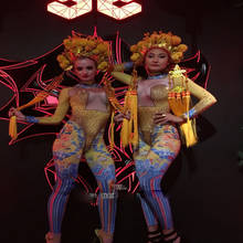 Chinese folk dance costume Ancient Chinese Emperor Costume Robes style one-piece DS singer dj team gogo bar costumes men women 2024 - buy cheap