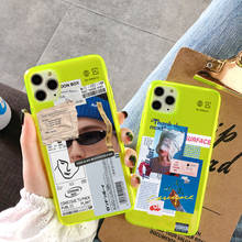 Флуоресцентный пластиковый чехол для iphone 12 11 Pro Max 7 8 plus X XR XS Max SE 2020, милые мягкие чехлы 2024 - купить недорого