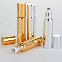 10ml UV Glass Essential Oil Roller Bottle Stainless Steel Roller Balls Perfumes Aromatherapy Deodorant Containers Vials 2024 - buy cheap