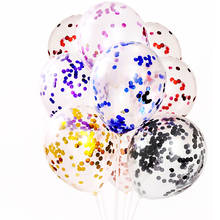 12 polegada 2.8g transparente lantejoulas balão colorido balões de papel da folha de alumínio do aniversário das crianças festival de casamento decoração brinquedo 2024 - compre barato