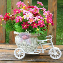 Cesta de rueda grande para decoración de bicicleta, florero de plástico para almacenamiento de flores, maceta DIY para fiesta de boda y hogar 2024 - compra barato