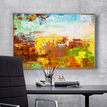 Cuadro decorativo de arte abstracto moderno para sala de estar, pintura al óleo colorida sobre lienzo, carteles e impresiones, arte de pared 2024 - compra barato