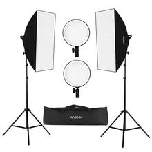 Andoer Studio Photography Softbox LED Light Kit Including Softboxes Bi-color Temperature Dimmable  2 Meters Light Stands 2024 - buy cheap