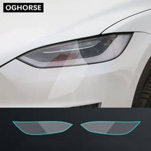 2 Pcs Car Headlight Protective Film Restoration Protection Insivible Self Healing TPU Sticker For Tesla Mode X 2017 Accessories 2024 - buy cheap