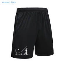Fishinger Heartbeat pants - Funny Fish Fisherman Gift Idea New Fashion Men Fashion running Short pant Sale sports shorts 2024 - buy cheap