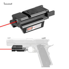 Luneta tática laser de 11mm/20mm, mira laser de ponto vermelho, baixa rotação, escopo inferior, para pistola de airsoft, caça tática 2024 - compre barato