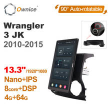 Tesla-multimídia para carro, rotativo 1920*1080, android 10.0, para jeep wrangler, 3 jk, 2010, 2012, 2015, wrangler, 3, jk, 2015, 2016, 2017 2024 - compre barato