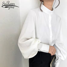 Lantern Sleeve Autumn Winter Thicken Women Shirt Blouses Single Breasted Blouse Female Loose Shirts Tops blusas mujer 2516 50 2024 - buy cheap