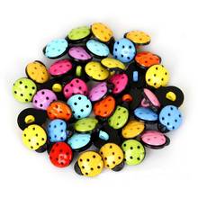 50pcs 15x13mm Plastic Ladybirds Mixed Red Buttons Sewing Clothing Accessories Shank Ladybug DIY Scrapbooking Crafts 2024 - buy cheap