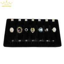 Black Velvet Ring Display Storage Tray Detachable Rings Holder Organizer Cases Jewellery Display Stand 24*13*5cm 2024 - buy cheap