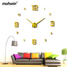Muhsein New Wall Clock Modern Big Number Design Clock 3D DIY Acrylic Mirror Wall Sticker Clock Unique Mute Watch Free Shipping 2024 - buy cheap