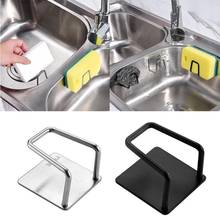 Ventosa de acero portátil, estante de drenaje, paño de limpieza, soporte para platos, esponja, fregadero, accesorios de cocina 2024 - compra barato