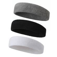 3 Colors Women/Men Cotton Elastic Sweatband Sport Headband Running Fitness Head Band Hair Bandage Cycling Prevent Sweat Band 2024 - купить недорого