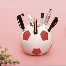 Cute Football Shape Pen Holder Kids Stationery Pencil Organizer Desk Set Accessories Offices School Round Container 2024 - buy cheap