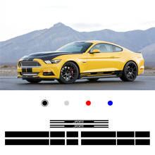 Adesivo para porta lateral, adesivo de vinil, para ford mustang 2015-2017 2024 - compre barato