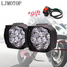 6/9 фары для мотоцикла, светодиодные фары Противотуманные фары дальнего света передних вспомогательная лампа для поездок на мотоцикле Ducati 998 SS1000 M1000S S4/S4R Honda CB190R X-11 2024 - купить недорого