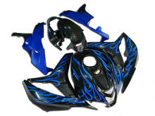 Kit de carenagem com molde de injeção para cbr600rr, 07, 08, cbr 600 rr, f5, cbr, 600rr 2007, 2008, conjunto de carenagens com chamas azuis + presentes, hh 08 2024 - compre barato