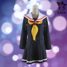 Hight Quality Anime NO GAME NO LIFE Shiro Sailor Uniform Man Woman Cosplay Costume Top + Skirt + Scarf + Socks + Sleeve 2024 - buy cheap