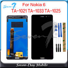 5,5 дюймовый протестированный сенсорный ЖК-дисплей для Nokia 6 LCD TA-1021 TA-1033 TA-1025 ЖК-дисплей в сборе сенсорный экран 2024 - купить недорого