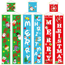 Merry Christmas Porch Door Banner Hanging Ornament Christmas Home Decoration For Christmas Hanging Ornaments 2024 - buy cheap