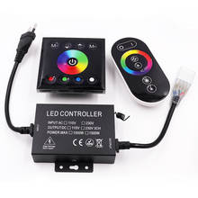 Touch Remote Control Set 220V 110V  RGB RGBW Led Strip Light Power Switch RF Touch Wall Panel Controller Swithing 1500W 2024 - buy cheap