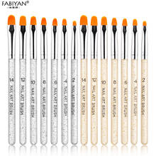 3/7Pcs Professional Manicure UV Gel Brush Pen Transparent Acrylic Nail Art Painting Drawing Brush Phototherapy Tools 2024 - купить недорого