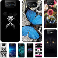 Phone Case For Asus Zenfone 7 ZS670KS 7 Pro ZS671KS Soft TPU Relief Silicone Case Animal Cat Cover Coque 2024 - buy cheap