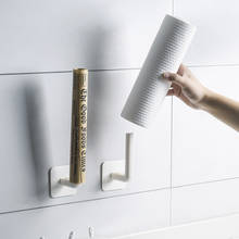 Gancho adesivo de parede, de papel, de cozinha, toalha, cabide de unhas, banheiro, multi-função, ferramentas de armazenamento 2024 - compre barato