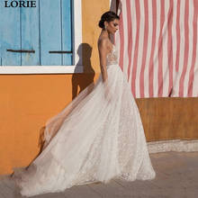 Lorie-vestido de noiva renda, traje feminino, sexy, com alças finas, renda lateral, boho 2024 - compre barato