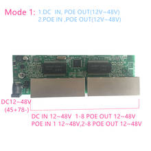Reverse power Buck poe switch POE IN/OUT 5V12V24V48V 100mbps 802.3AT/AF 45+78- DC5V~48V long distance series Force POE48V12V24V 2024 - buy cheap