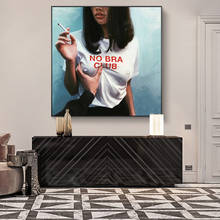 NO BRA CLUB Girls Wall Art Posters and Prints Smoking Girls African Art Paintings on the Wall Decor Modern Bad Girls Pictures 2024 - buy cheap