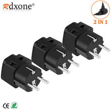 Rdxone European Plug Travel Adapter Schuko Type E/F for Russia ,Germany, France, Europe - Grounded 2 in 1 2024 - buy cheap