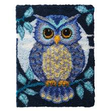 Latch Hook Rug Kits Owl DIY Crochet Yarn Rugs Hooking Craft Kit with Color Preprinted Pattern Design for Adults Kids 2024 - buy cheap