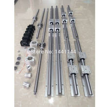 Guia de trilho linear sbr16, 6 conjuntos de parafusos esféricos sbr16-300/1350/1350/300mm + sfu1605-1350/1350mm + bk12 bf12 + peças para carcaça de porca 2024 - compre barato