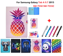 Funda protectora con estampado Kawaii para Samsung Galaxy Tab A, 9,7, SM-T550, 2015, Caqa, carcasa trasera con ranura para tarjetas 2024 - compra barato