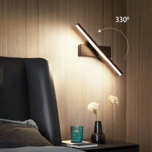 Luz LED de pared con personalidad para dormitorio, lámpara de mesita de noche, nórdica, moderna, minimalista, creativa, para escalera, pasillo, sala de estar, de pared giratoria, nueva 2024 - compra barato