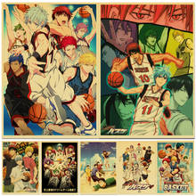 Kuroko's Basketball Retro Posters Japanese Anime Wall Stickers Kraft Paper Prints Clear Image Home Decoration 2024 - buy cheap