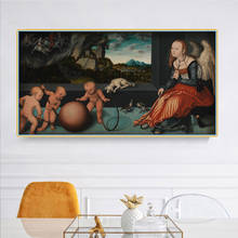 Картина маслом на холсте с изображением Лукаса кранаха «меланхолии», постер, картина, Настенный декор, Современное украшение для дома, гостиной 2024 - купить недорого