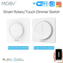 New WiFi Smart Rotary/Touch Light Dimmer Switch Smart Life/Tuya APP Remote Control Works with Alexa Google Voice Assistants EU 2024 - buy cheap