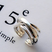 Женские кольца в этническом стиле, серебристые Регулируемые кольца неправильной геометрической формы, увеличенные необычные ювелирные изделия, подарки 2024 - купить недорого