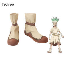 Anime Dr. Stone Ishigami Senku Cosplay Boots Halloween Dr. Stone Cos Shoes Retro Vintage Ankle Shorts Boots for Women and Mens 2024 - buy cheap