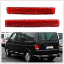 2 pces left & right para vw transporter multivan t5 t6 2010-2015 vermelho pára-choques traseiro refletor cauda luz barras de freio estacionamento aviso 2024 - compre barato