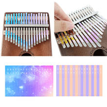 17 Key Note Sticker Mini Kalimba Scale Key Sticker Kalimba Thumb Piano Finger Music Supplies for Beginner Learner Musical Gift 2024 - buy cheap