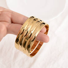 Золотые браслеты Дубая для женщин золото Дубай Свадебные браслет Африка манжеты Арабский Браслет Ювелирные изделия Золотое очарование детский браслет подарки 2024 - купить недорого